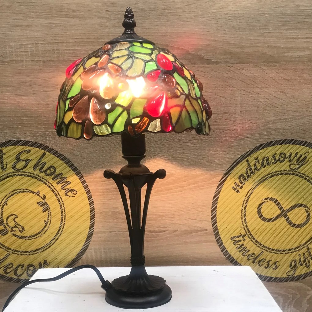 Lampa tiffany stolová WINE Ø20*38