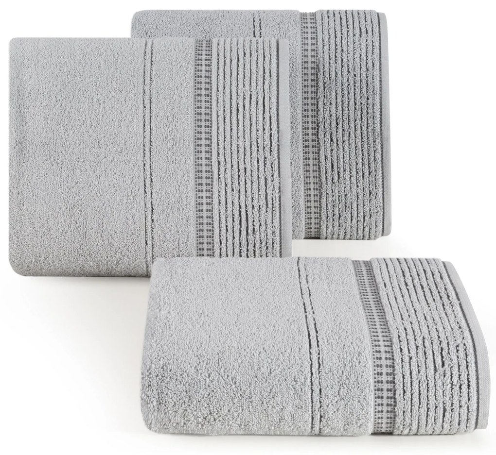 BAVLNENÝ UTERÁK TAYLOR 50X90 CM STRIEBORNÁ