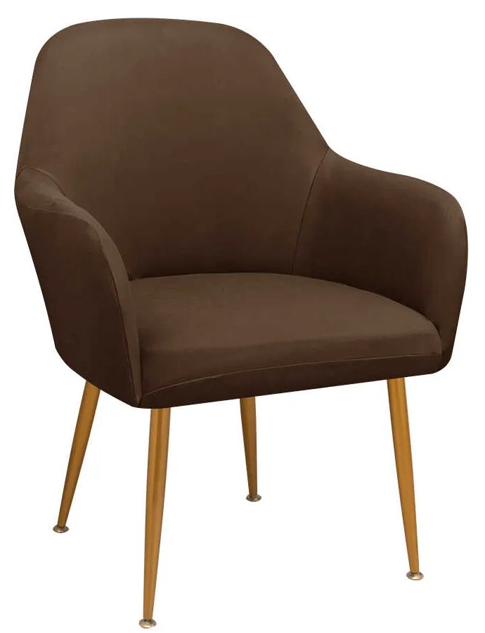 Napínací poťah na stoličku s opierkami AVERO Farba: Sivohnedá