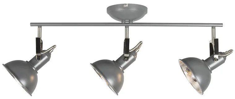 Priemyselné bodové svetlo antracit otočné a sklápateľné 3-svetlo - Tommy