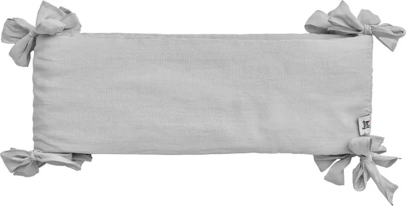 Bellamy Sivý ľanový mantinel do postieľky STONE GRAY