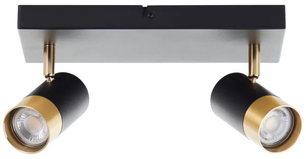 Brilliant - LED bodové svietidlo VIGOLO 2xGU10/5W/230V čierna/zlatá