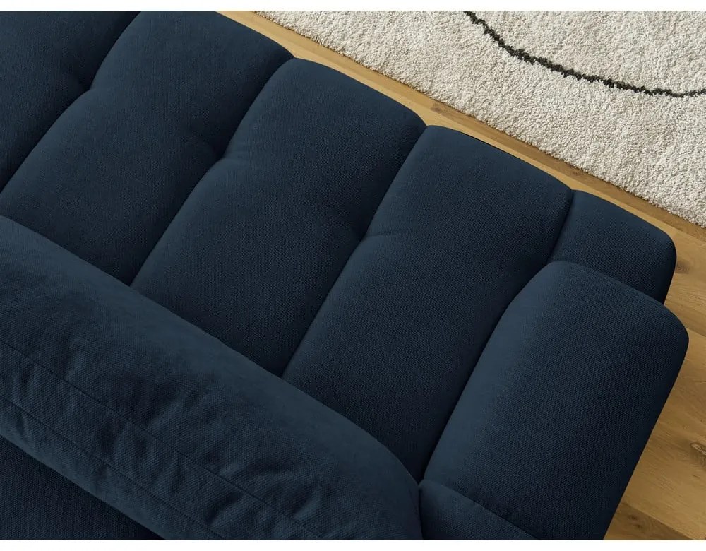 Tmavomodrá rozkladacia/s úložným priestorom pohovka 251 cm Fuji – Bobochic Paris