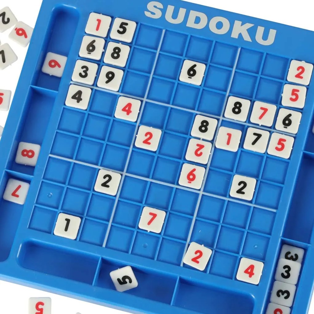 KIK Sudoku číselné - logická hra pre deti 3+ | 81 kociek, plastová doska, edukatívna