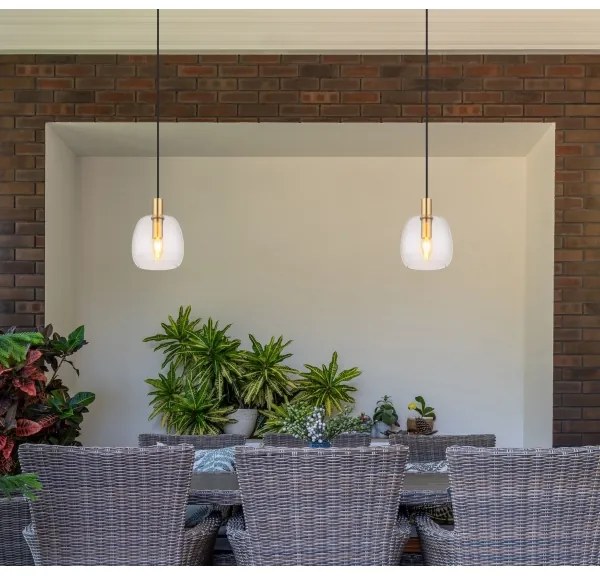 Globo 15789HM - Luster na lanku GARRI 1xE14/40W/230V pr. 16 cm mosadz