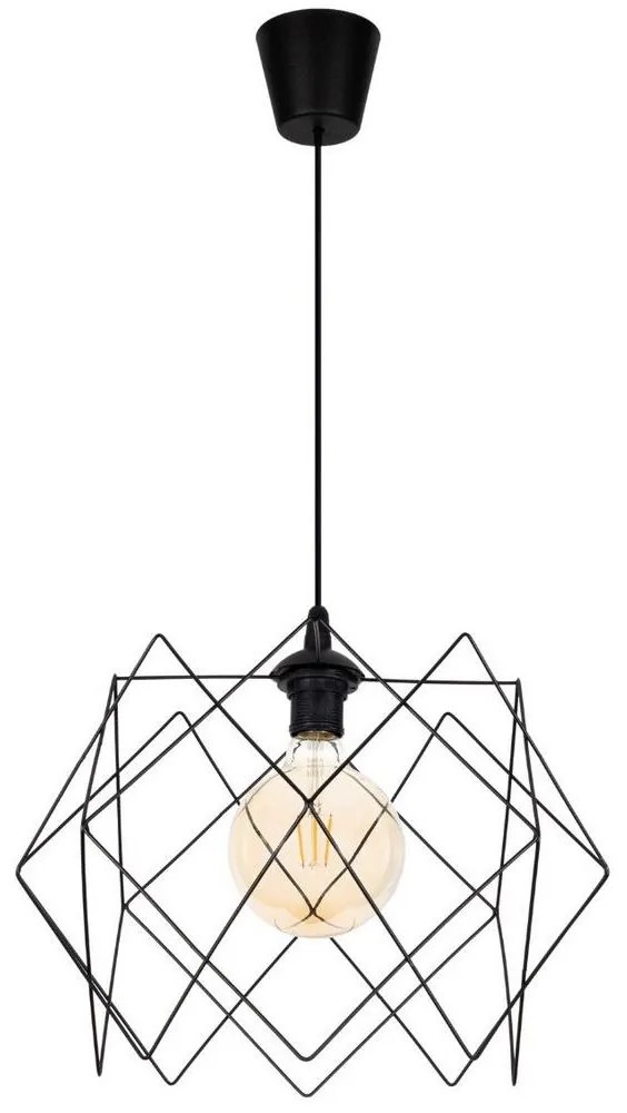 Luster na lanku GALL 1xE27/60W/230V čierna
