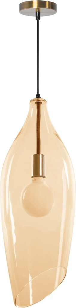Toolight - Moderná sklenená stropná lampa E27 60W APP892-1CP, čierna-zlatá, OSW-05693