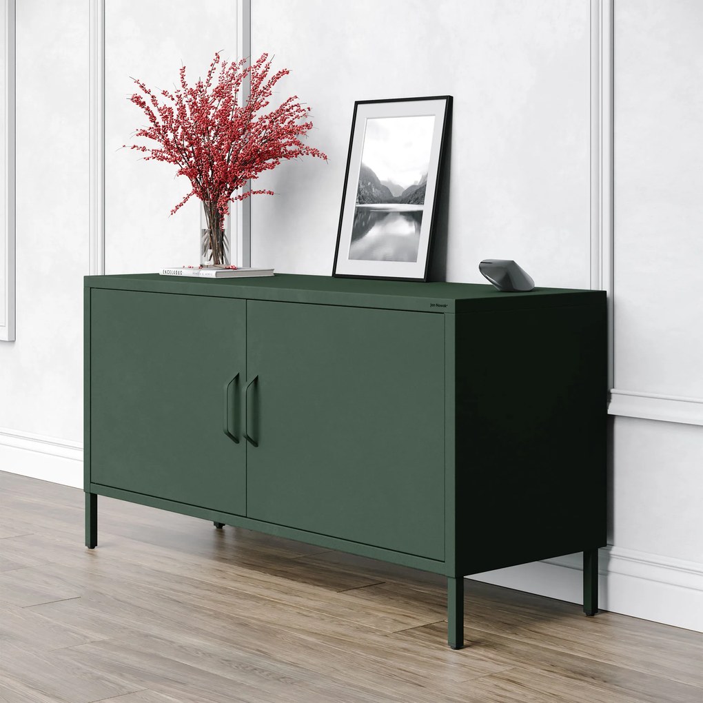 TV stolík na nožičkách ROSA, 1150 x 595 x 400 mm, Modern: fľaškovo zelená farba