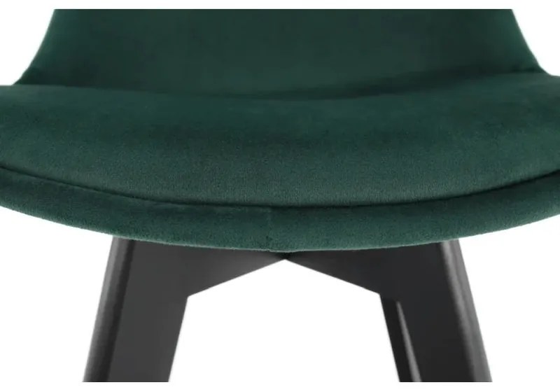 Stolička s mäkkým sedadlom emerald Velvet látka/čierna