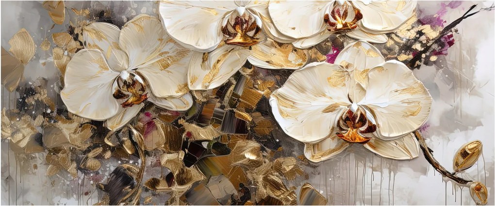 Obraz - Orchidey (120x50 cm)