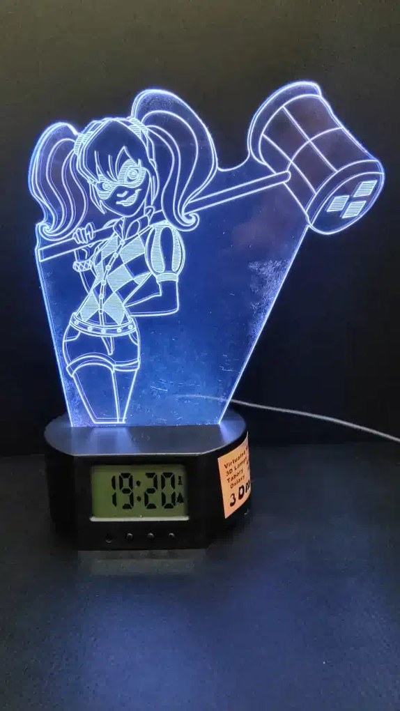 3Dmix 3DL-DFS038 – 3D LED nočná lampa - Harley Quinn (Aroma)