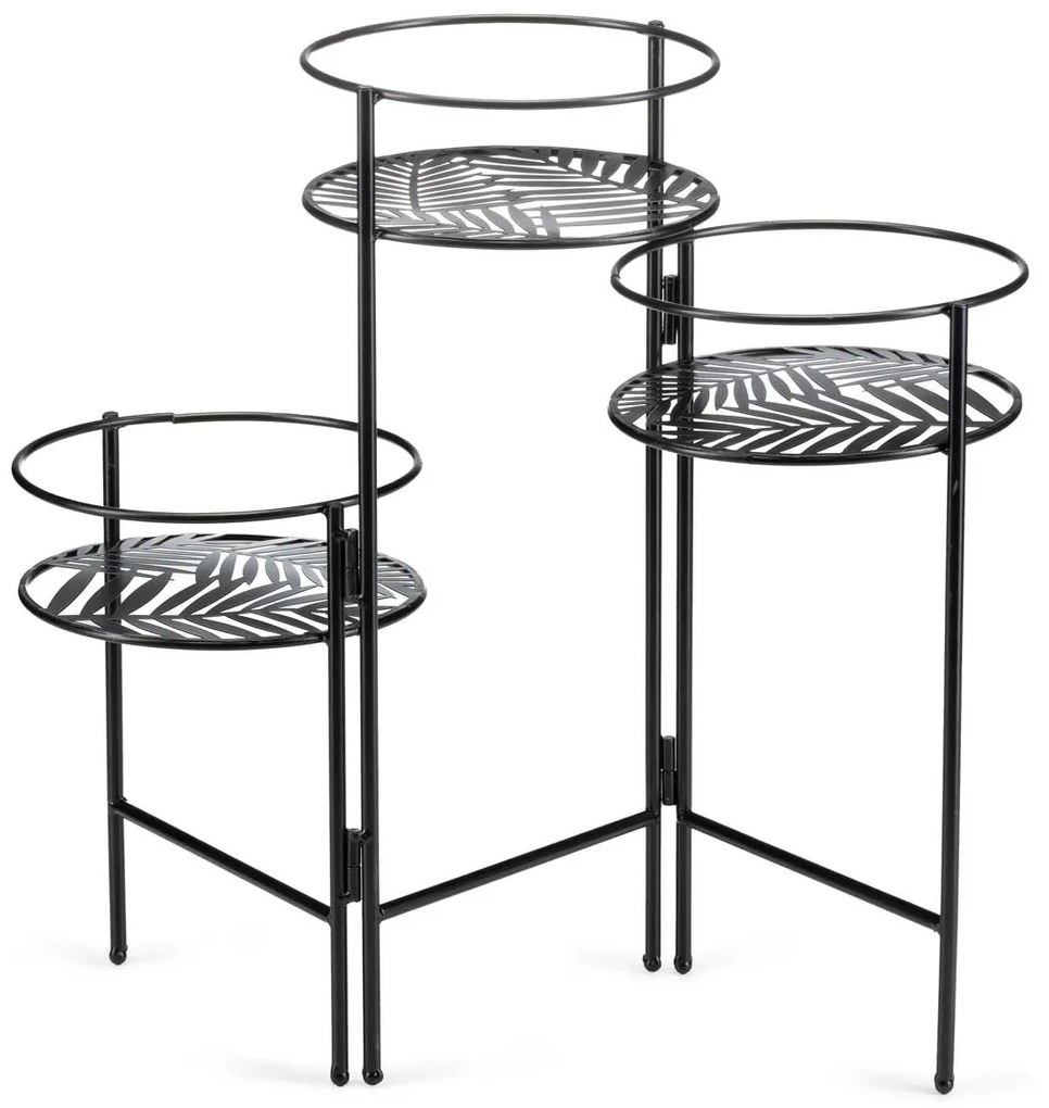 STOJAN NA KVETINÁČ TRIPLE 55X64X20 CM ČIERNA