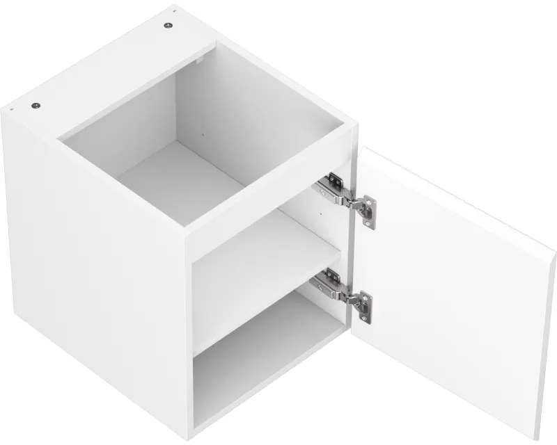 Mexen Rivel, kúpeľňová skrinka 40 cm, 1 dvierka, s drážkami, biela matná, 91A21-04047-1-BF01