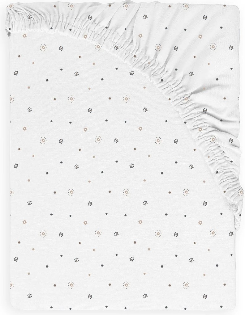 Babymatex Bavlnené prestieradlo do postieľky 70x140 cm - Hviezdy
