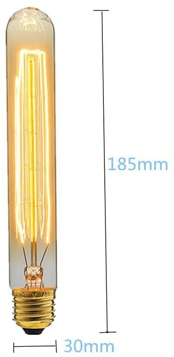 TRIXLINE EDISON Retro Carbon Filament žiarovka T30 E27 40W, 19 cm