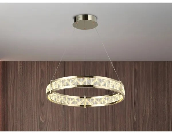 LED Stmievateľný luster na lanku ENRIQUE LED/40W/230V 3000-6000K +diaľkové ovládanie