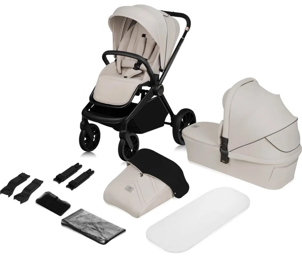 Lionelo - Kombinovaný kočík 2v1 MIKA PLUS Beige Sand