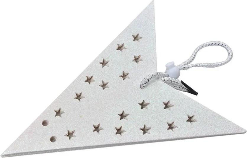 Biela závesná vianočná papierová hviezda M - 45*15*45 cm