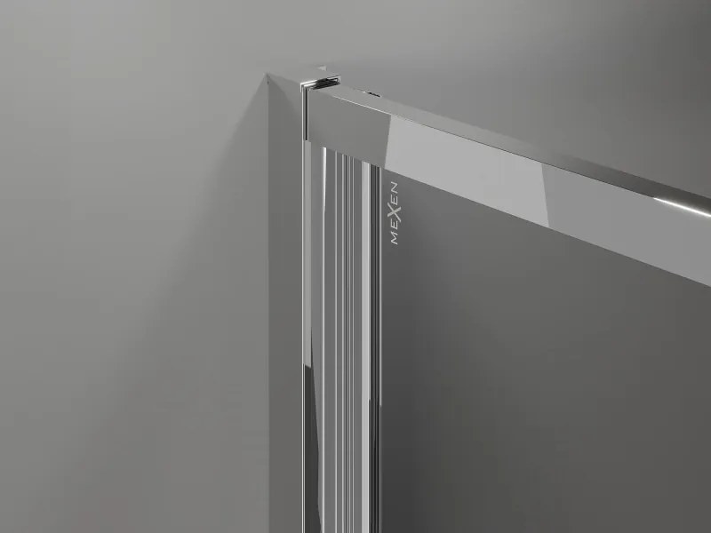 Mexen Exo, sprchovací kút so skladacími dverami 80 x 70 cm, 6mm číre sklo, chrómový profil, 816-080-070-01-00