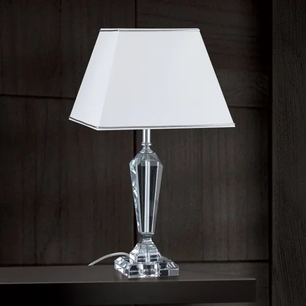 Orion LA 4-1201 - Krištáľová stolná lampa VERONIQUE 1xE27/60W/230V biela/číra