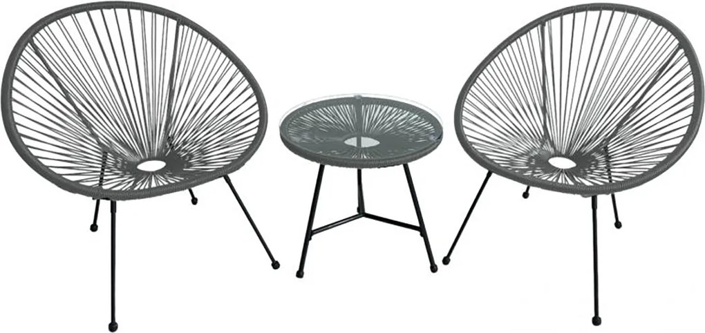 CH Záhradná súprava nábytku Corny - sivá