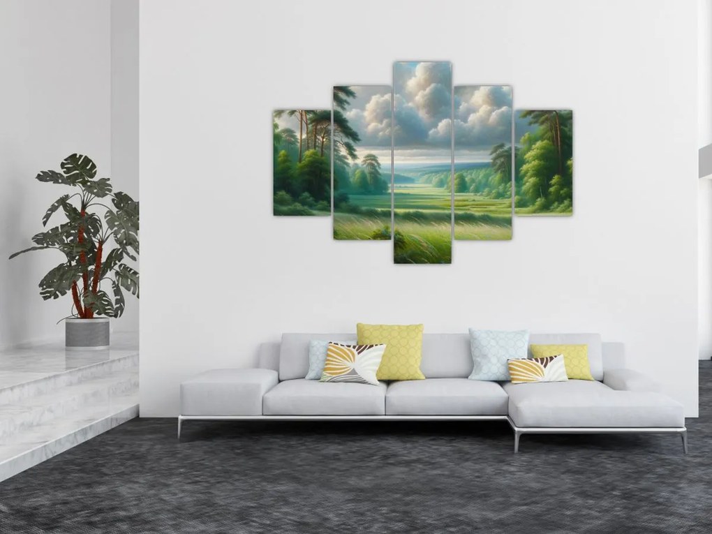 Obraz - Zelená krajina (150x105 cm)