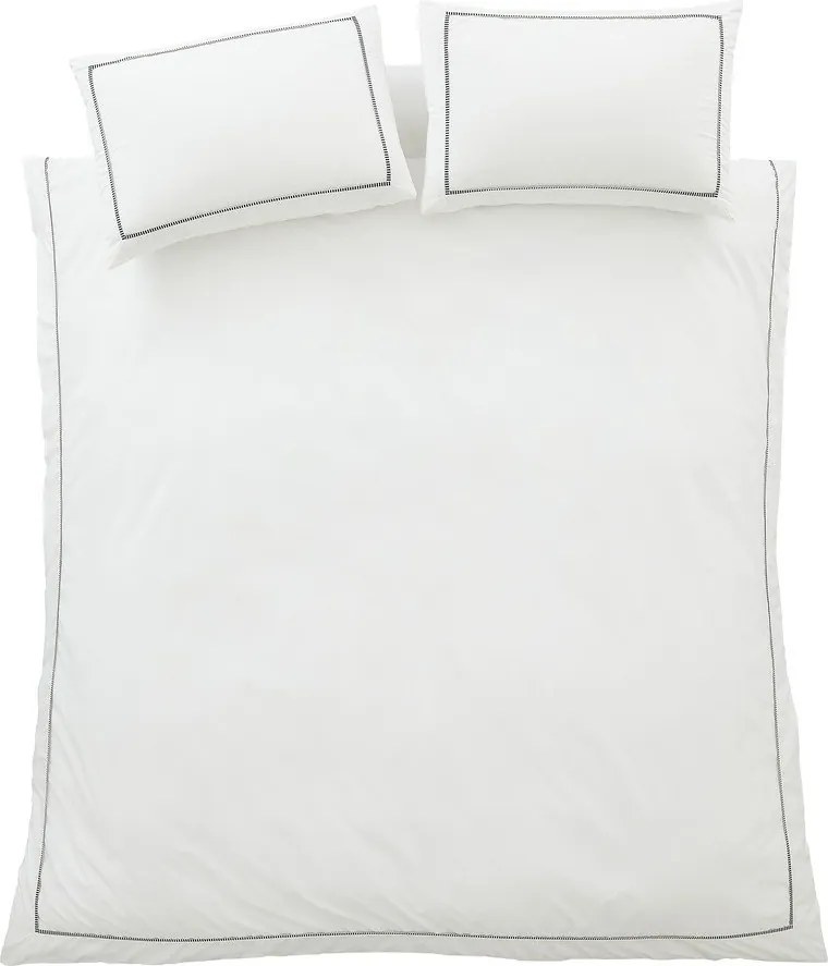 Biele obliečky na jednolôžko z bavlneného perkálu 135x200 cm Contrast Trim – Bianca