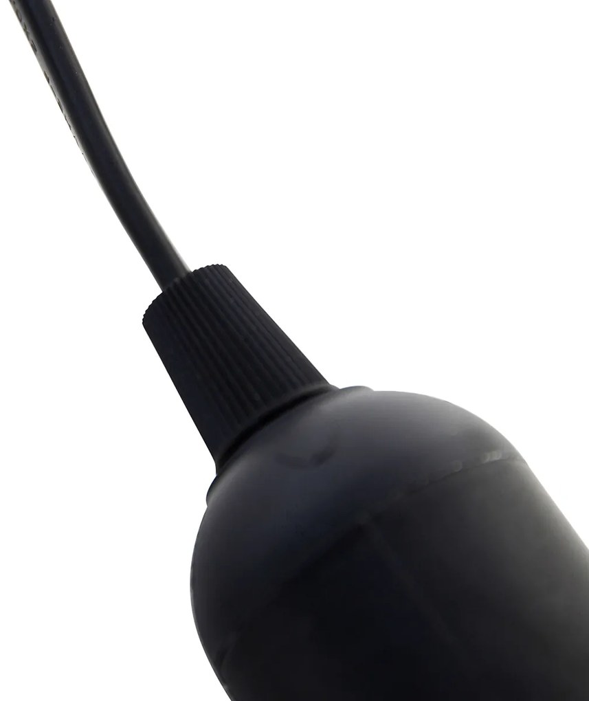 Sada 6 čiernych držiakov svietidiel vrátane žiaroviek A60 - Move