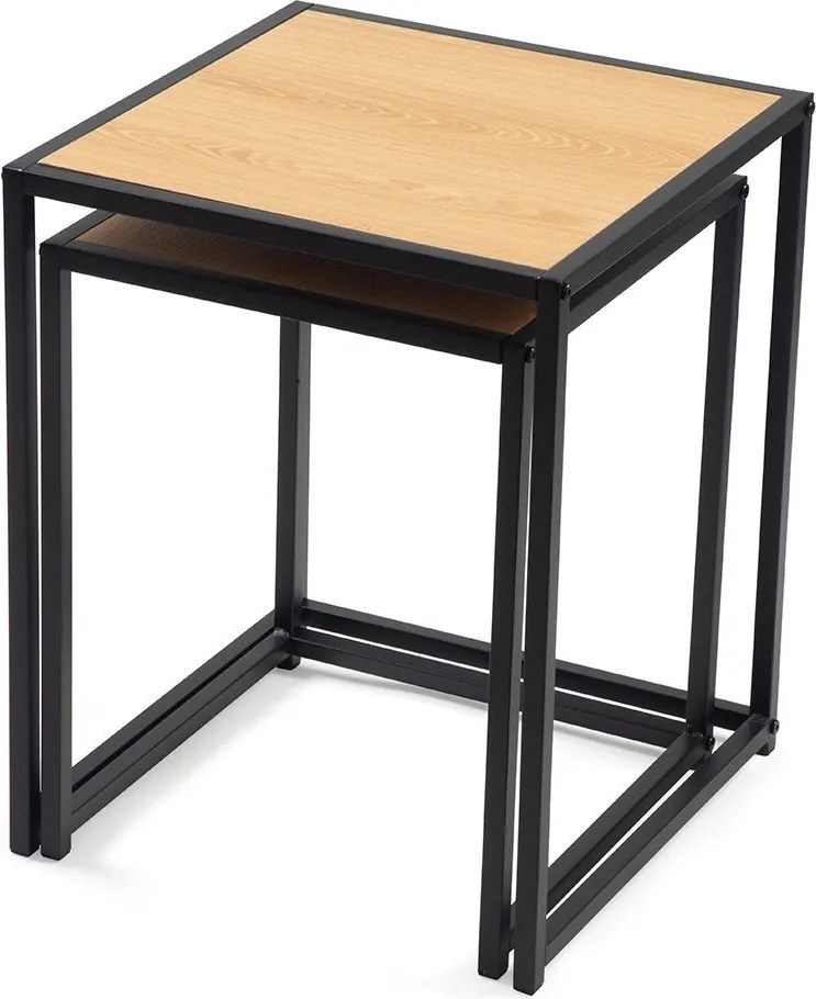 Odkladacie stolíky v súprave 2 ks v dekore duba 38x38 cm Noah – Bonami Essentials