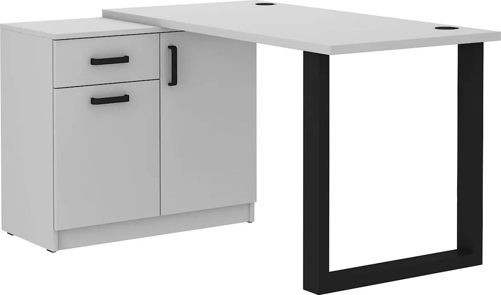 Rohový písací stôl LUGANO 138 cm s komodou Farba: Dub artisan