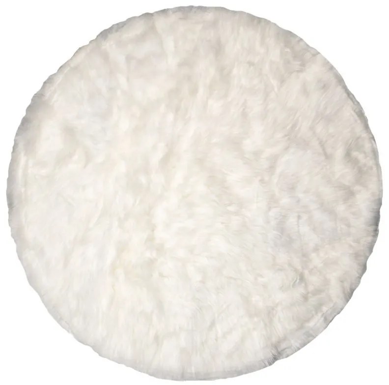 Biely okrúhly koberec Ruggy - Ø 100*3 cm