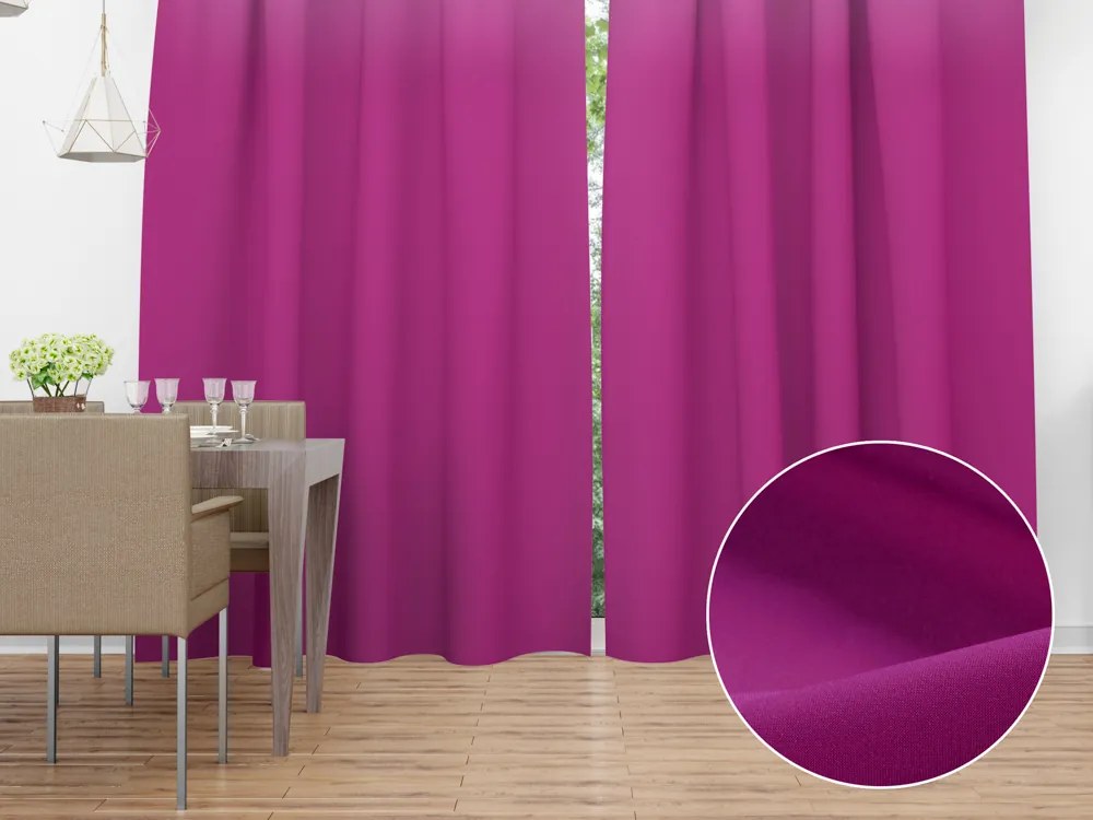 Biante Dekoračný záves Rongo RG-028 Purpurový 140x150 cm