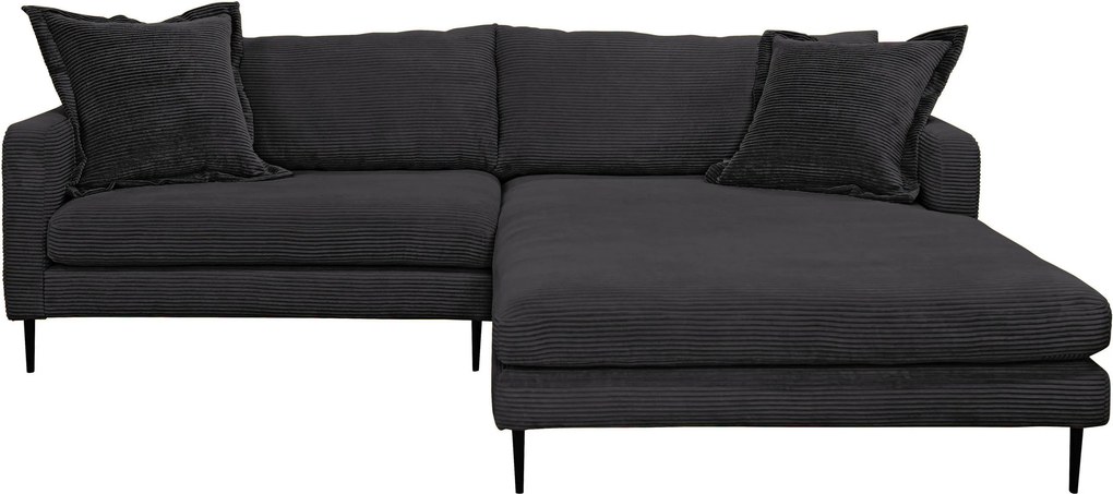 XXXLutz ROHOVÁ SEDAČKA, textil, čierna P & B - Sedačky - 002330003420
