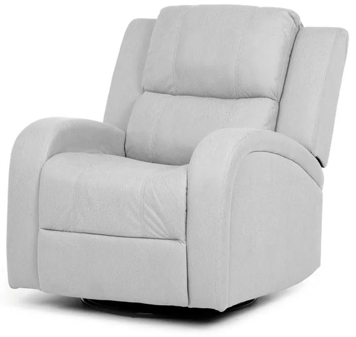 TV a relaxačné kreslo TV-4089 SIL, strieborná šedá látka v koženom vzhľade