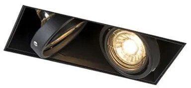 Inteligentné zapustené bodové svietidlo čierne vrátane 2 Wifi GU10 bez rámu - Oneon 2