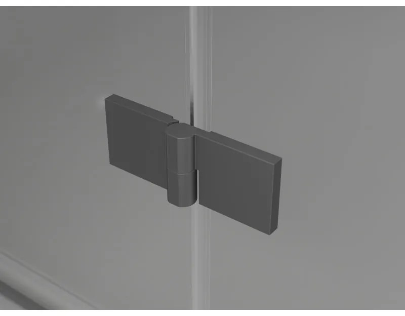 Mexen, Mexen Lunar L výklopné sprchové dvere 90 cm, transparentné, pištoľový kov - 834L-090-000-95-00-L