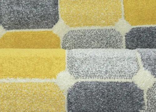 Koberce Breno Kusový koberec PORTLAND 172/RT4J, žltá, viacfarebná,160 x 235 cm
