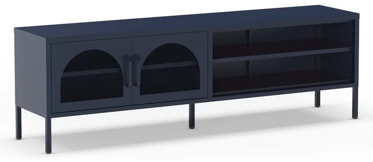 Tmavomodrý TV stolík 160x50 cm Diora – Marckeric