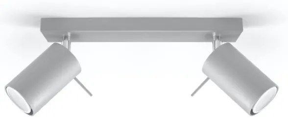 Bodové svietidlo Ring, 2x sivé kovové tienidlo, (možnosť polohovania)