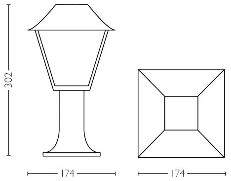 Philips 16496/30/PN - Vonkajšia lampa MYGARDEN ALPENGLOW 1xE27/60W/230V IP44