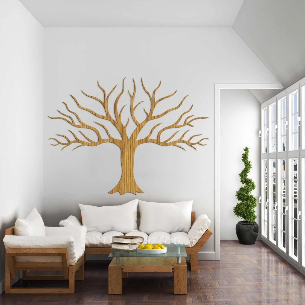 Drevený obraz na stenu so strom konáre | KIRK: HDF - Dub Sonoma 40 x 30 cm 3766-99139 HDF0174