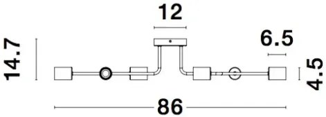 Industriálne stropné svietidlo Granso 86 čierne