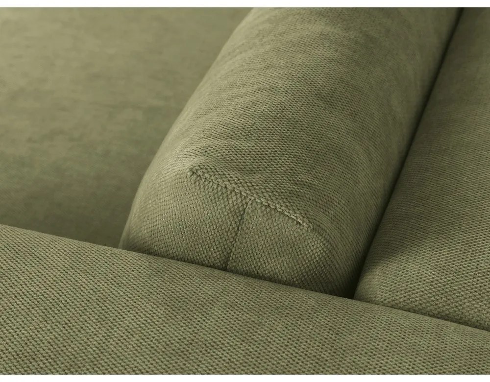 Svetlozelená rohová pohovka do "U", ľavý roh Esther – Milo Casa