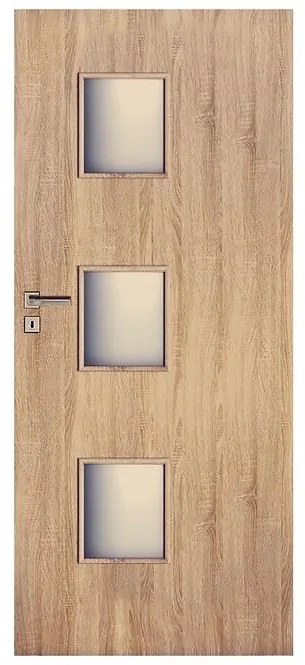 Dvere vnútorné Trio 3*3 80P dub sonoma