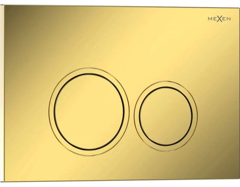 Mexen Tex 01, tlačidlo na splachovanie, zlatá šampanská lesklá, 6101-08
