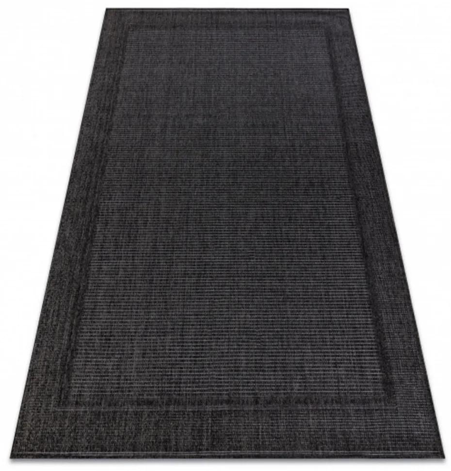Kusový koberec Duhra čierny 70x300cm