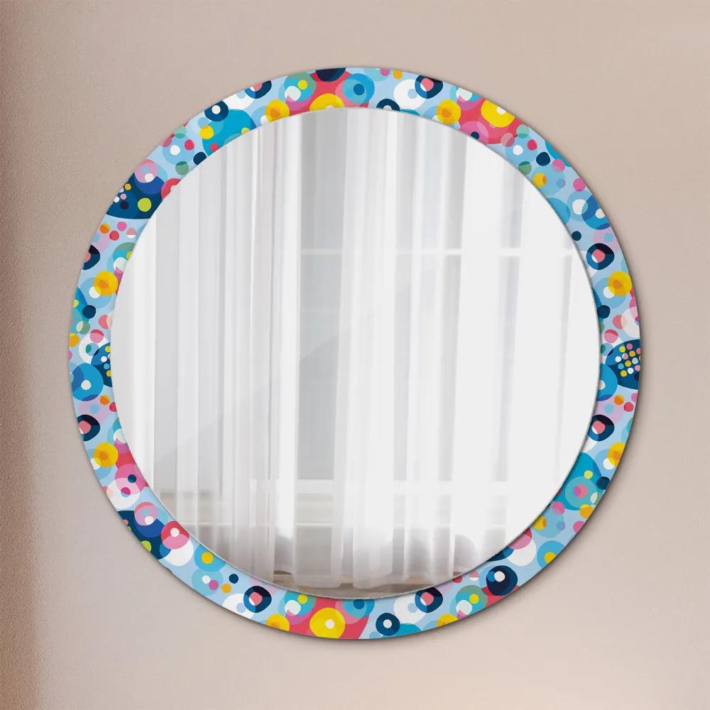 Okrúhle zrkadlo s potlačou Farebné tŕne fi 100 cm