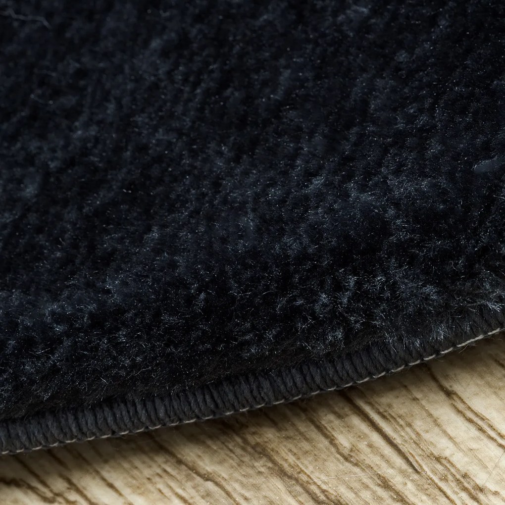 Dywany Łuszczów, Kusový koberec Visco Rabbit Dark grey 5 kruh, 200x200 (priemer) kruh, šedá, detská izba