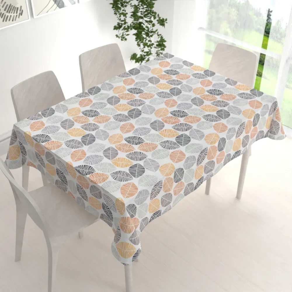 Biante Dekoračný obdĺžnikový obrus Leona LN-136 Hnedé a oranžové lístky 60x100 cm