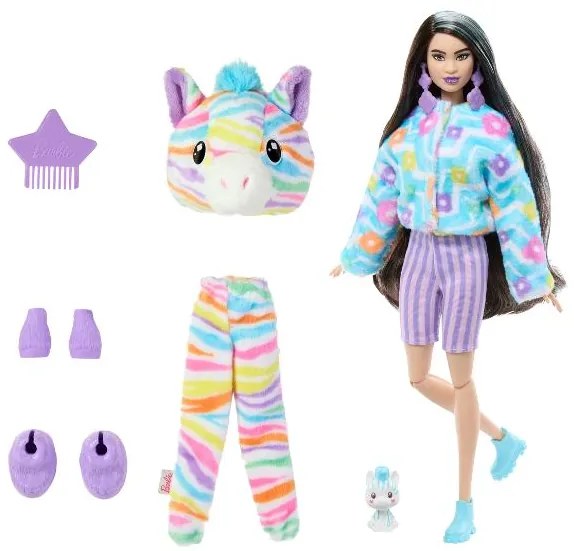 Barbie Bábika v plyšovom kostýme (zebra)  (100381532)